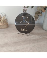 Mesero redondo Constelación con Vinilo