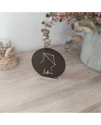 Mesero redondo Constelación con Vinilo