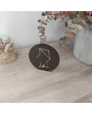 Mesero redondo Constelación con Vinilo