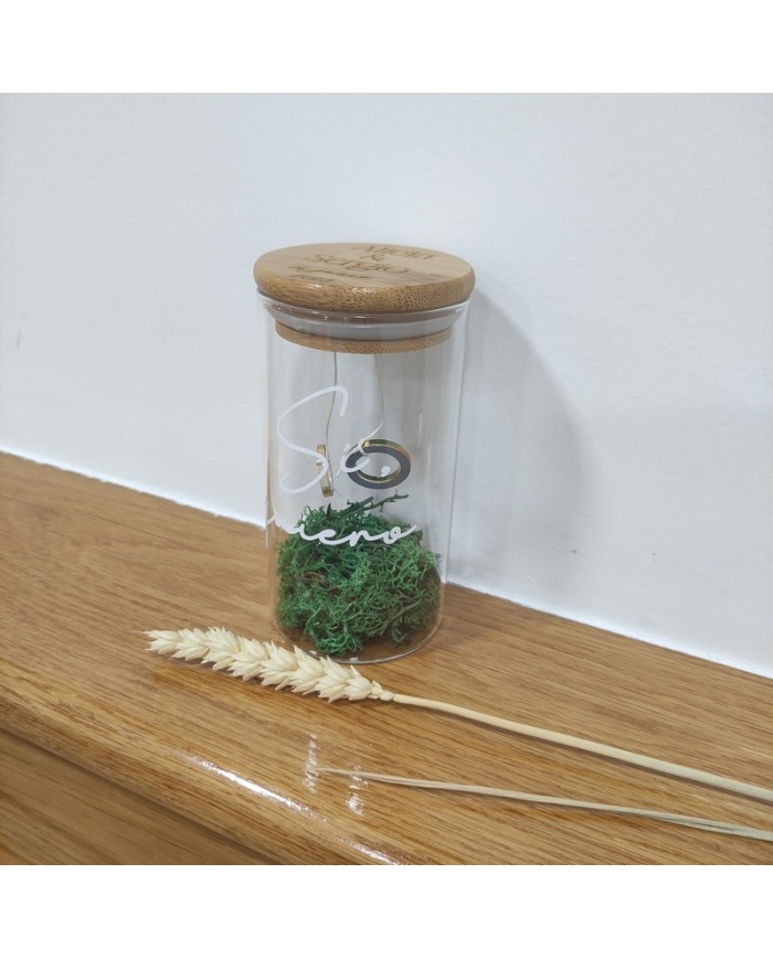 Porta Alianzas Bote con Tapa Grabada