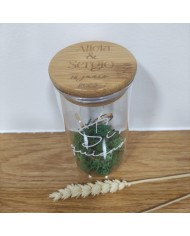 Porta Alianzas Bote con Tapa Grabada