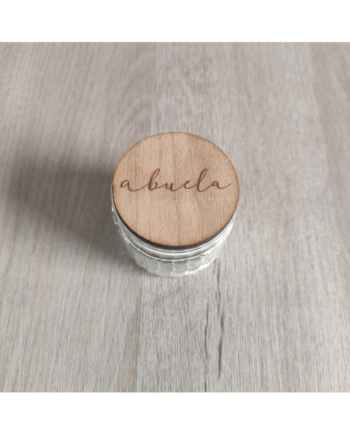 Vela Pequeña con Tapa Grabada