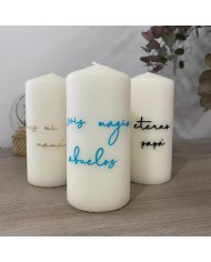 Vela Grande con Frase y Nombre sin Aroma
