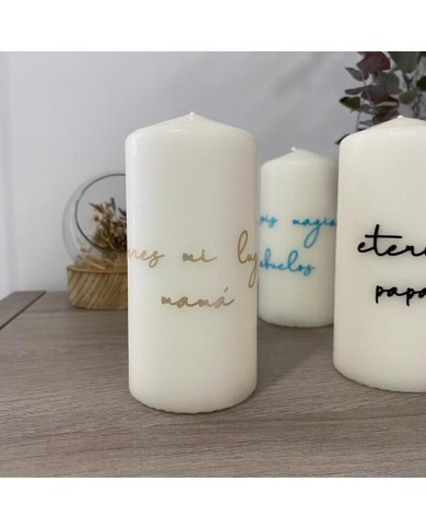 Vela Grande con Frase y Nombre sin Aroma Vela Grande con Frase y Nombre sin Aroma