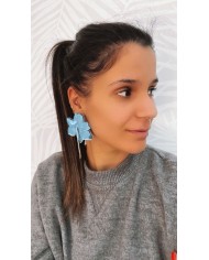 Pendientes Flor con Cadena