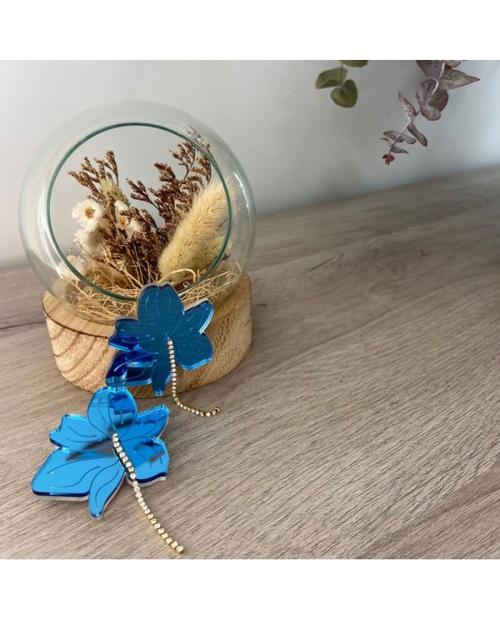 Pendientes Flor con Cadena