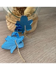 Pendientes Flor con Cadena
