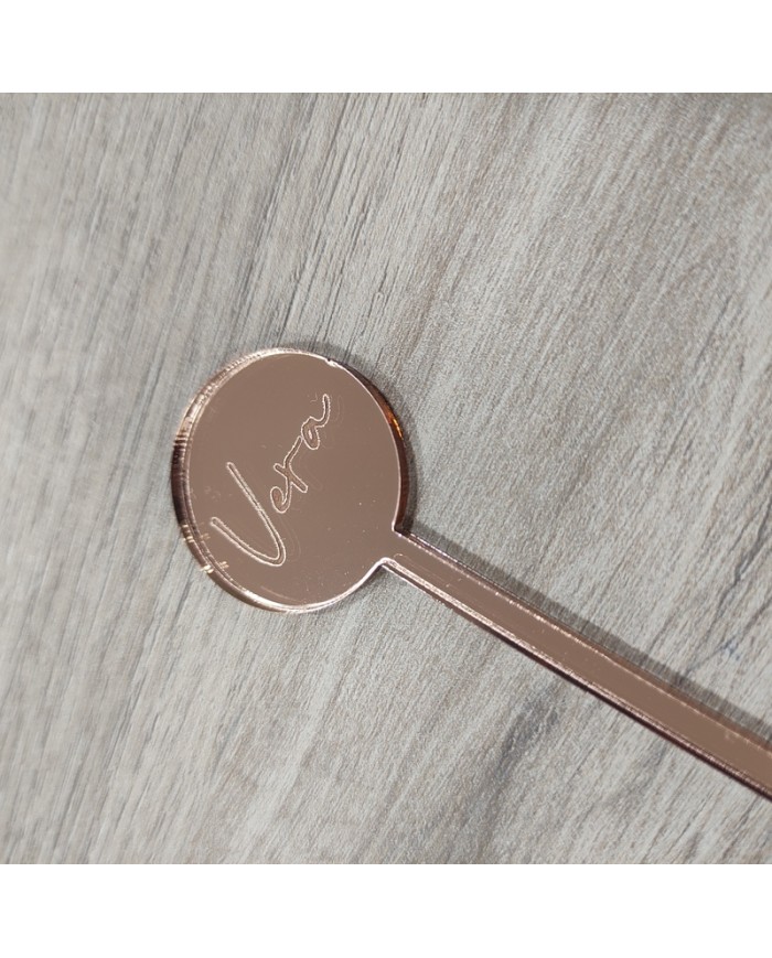 Agitador Redondo con Nombre Grabado