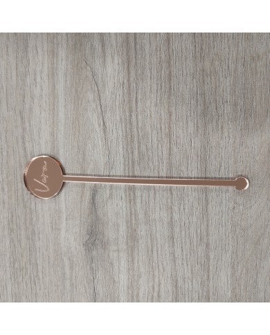 Agitador Redondo con Nombre Grabado