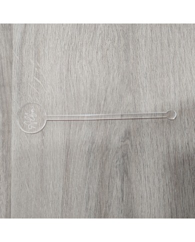 Agitador Redondo con Nombre Grabado