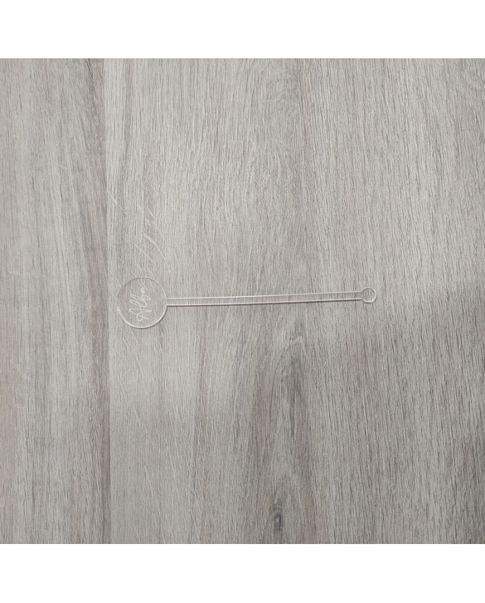 Agitador Redondo con Nombre Grabado