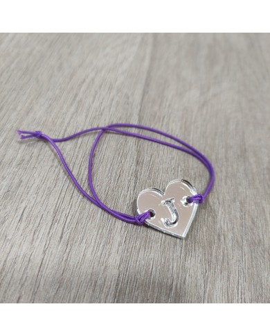 Pulsera Corazón Inicial Calada Pulsera Corazón Inicial Calada