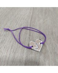Pulsera Corazón Inicial Calada