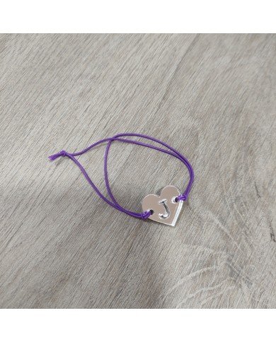 Pulsera Corazón Inicial Calada Pulsera Corazón Inicial Calada