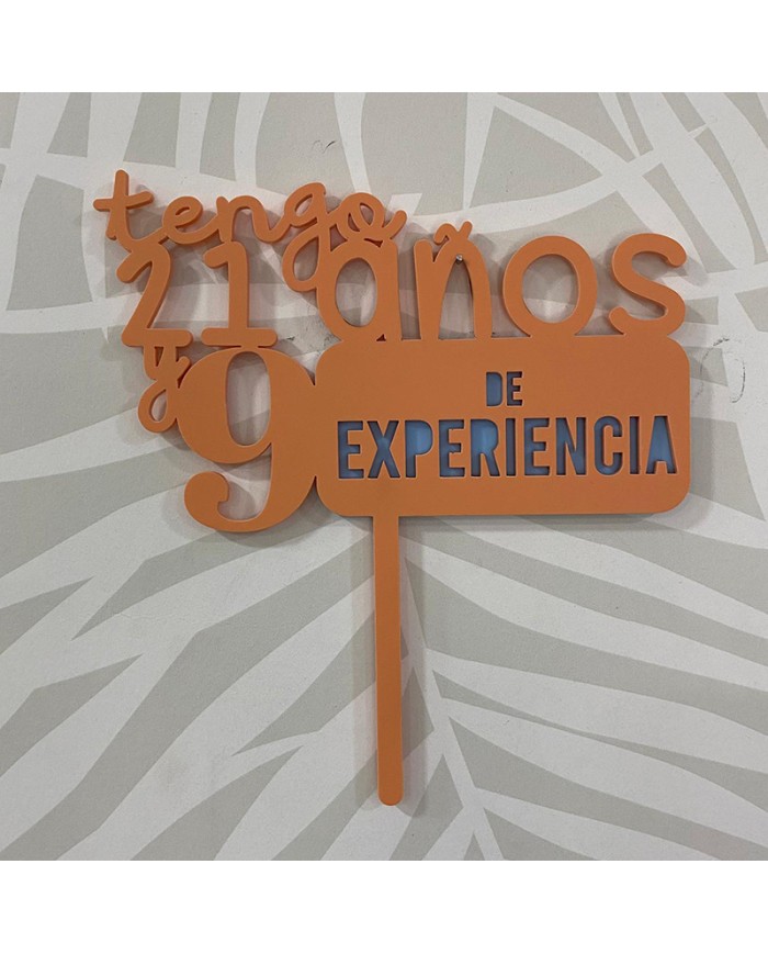 Topper Cumpleaños Años más Experiencia