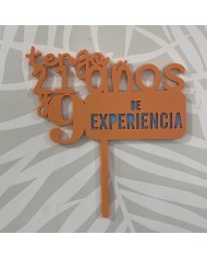 Topper Cumpleaños Años más Experiencia