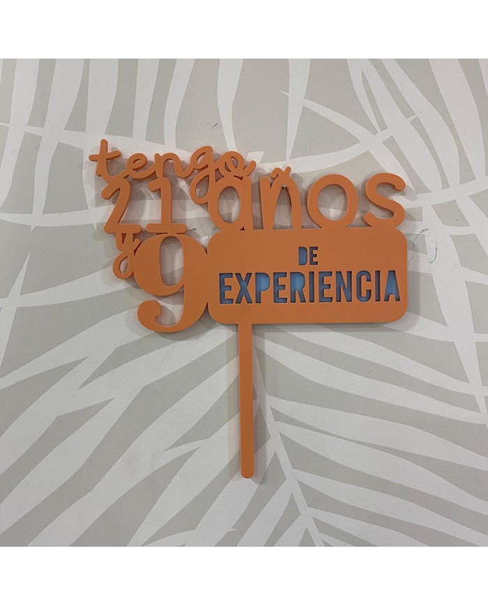 Topper Cumpleaños Años más Experiencia
