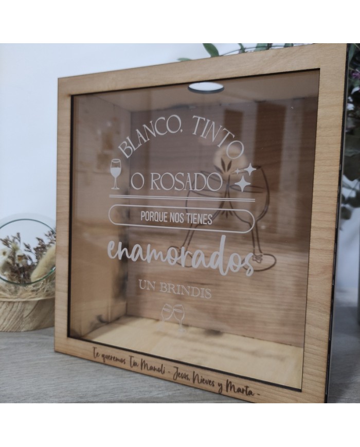 Hucha de Corchos - Blanco Tinto o Rosado porque nos tienes enamorados