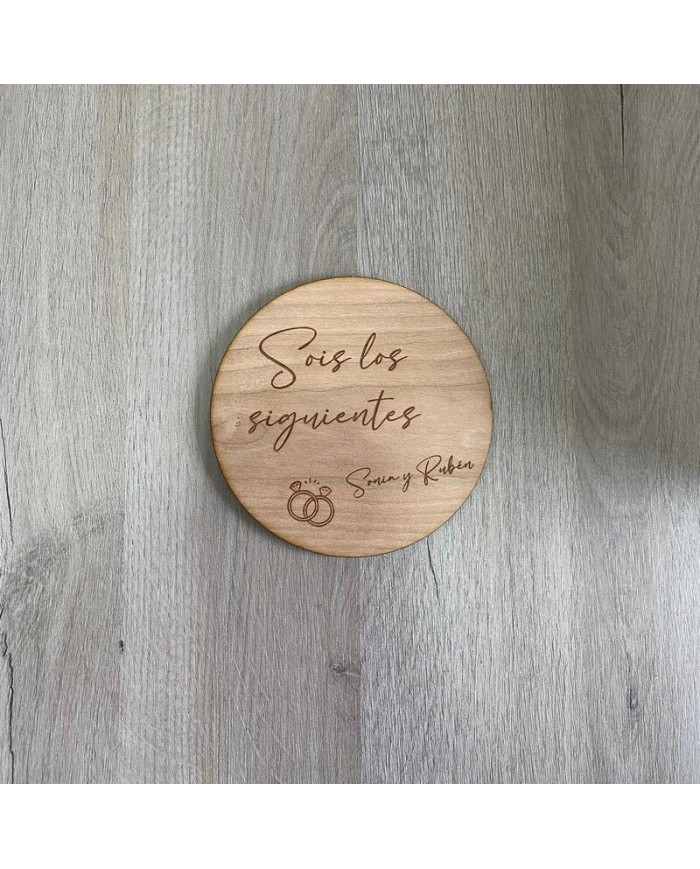 Placa de Madera Grabada Sois Los Siguientes