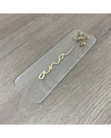 Marcapáginas con Estrellas en Metacrilato y Nombre en Vinilo