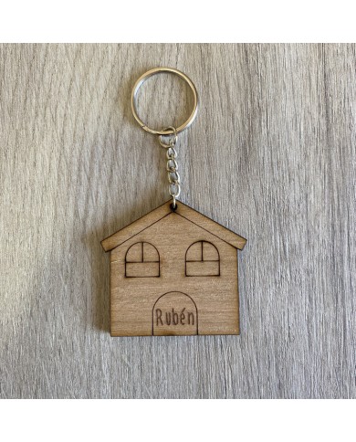 Llavero Casa con Nombre Grabado 1 o 2 piezas Llavero Casa con Nombre Grabado 1 o 2 piezas