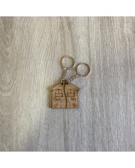 Llavero Casa con Nombre Grabado 1 o 2 piezas