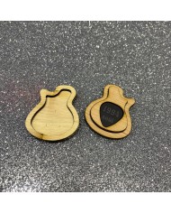 Guitarra Porta Púas con Púa de Metacrilato