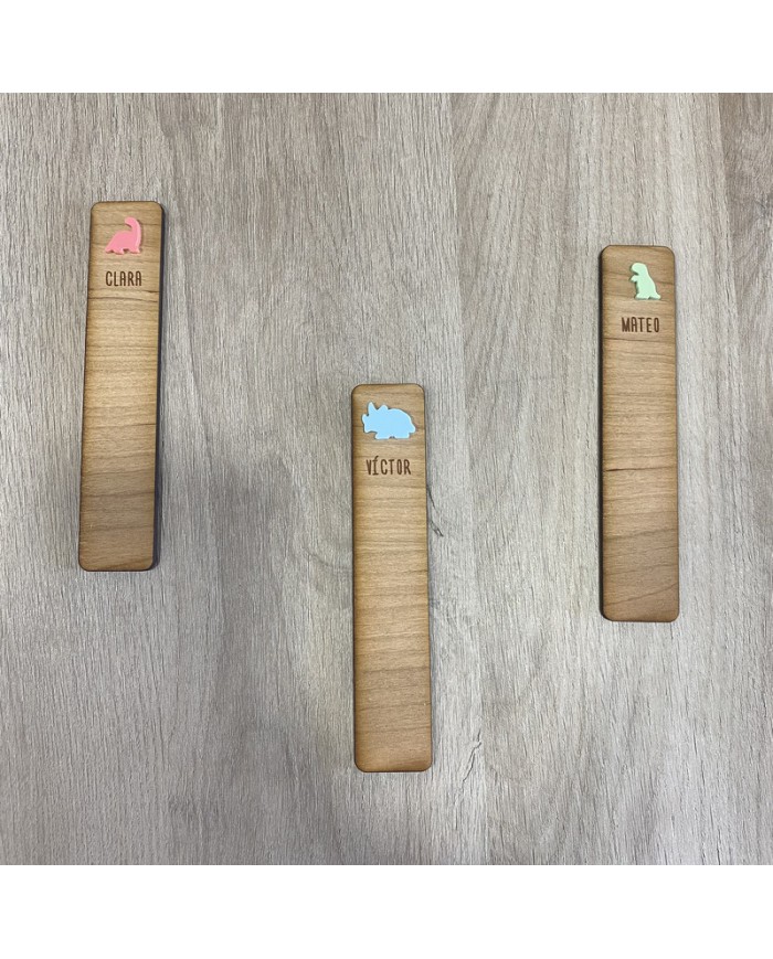 Marcapáginas Dinosaurio con Nombre