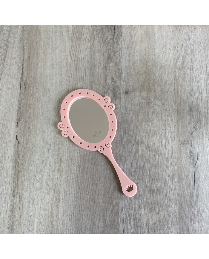 Espejo de Mano Corona con Nombre Grabado