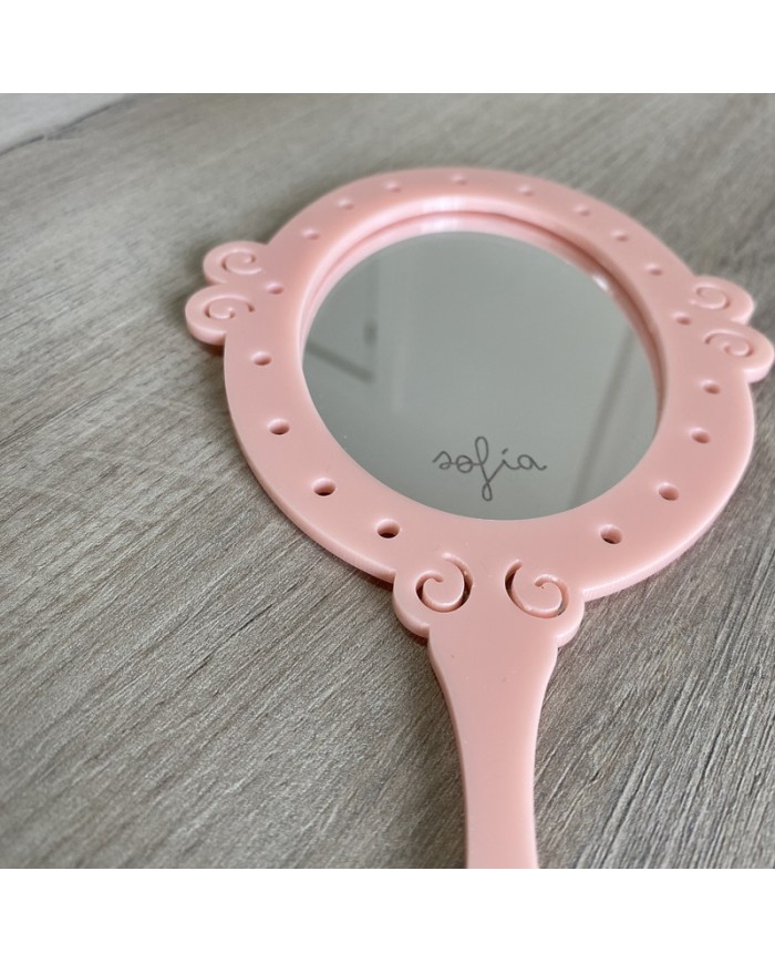 Espejo de Mano Corona con Nombre Grabado