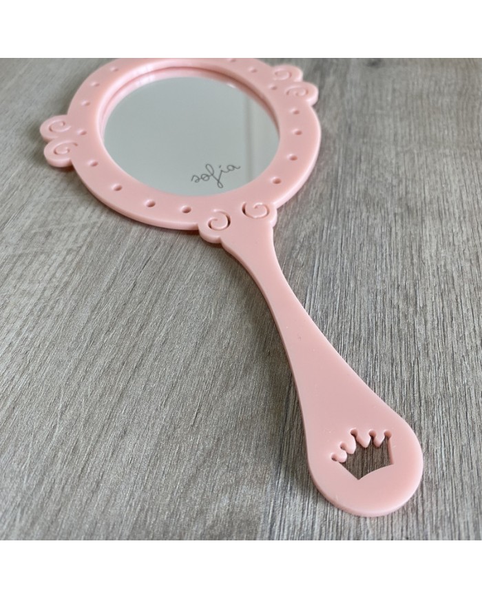 Espejo de Mano Corona con Nombre Grabado