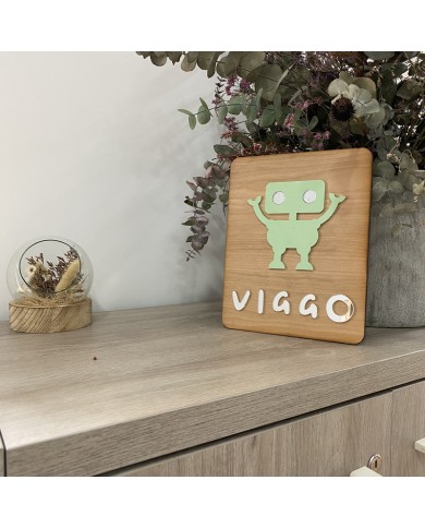 Cartel Robot con Nombre Cartel Robot con Nombre