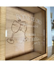 Caja de Corchos de Vino "Bodas de Oro"