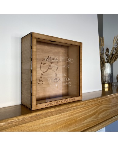 Caja de Corchos de Vino "Bodas de Oro" Caja de Corchos de Vino "Bodas de Oro"
