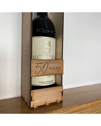 Caja con Asa para Botella de Vino Caja con Asa para Botella de Vino