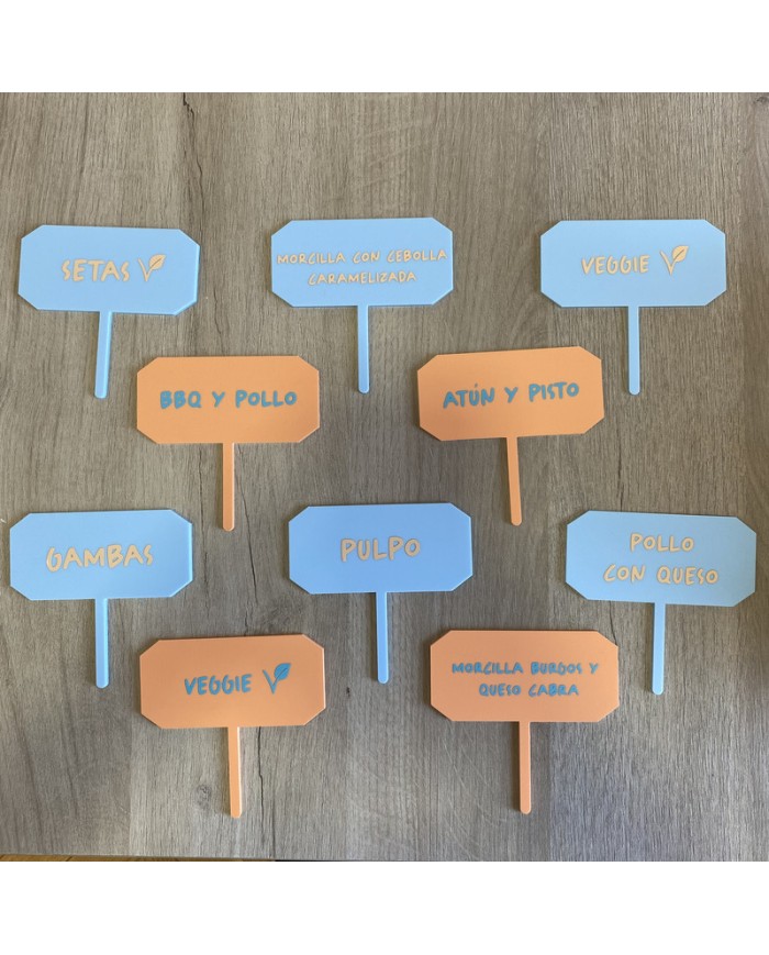 Carteles Indicadores con Vinilo para Comida