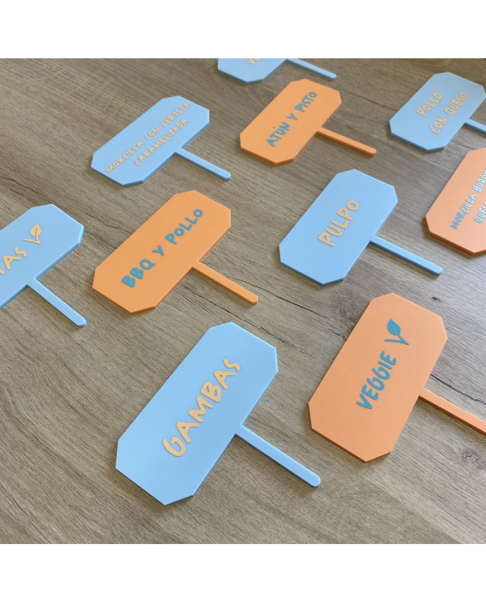 Carteles Indicadores con Vinilo para Comida