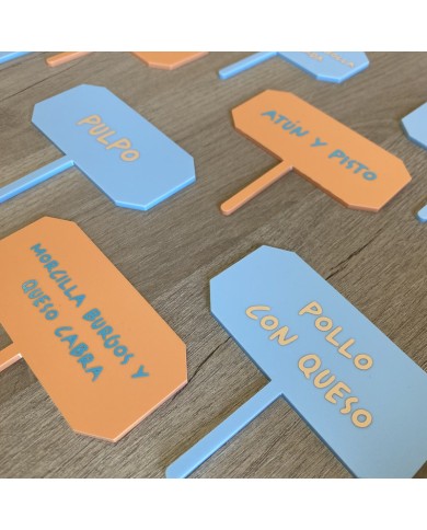 Carteles Indicadores con Vinilo para Comida
