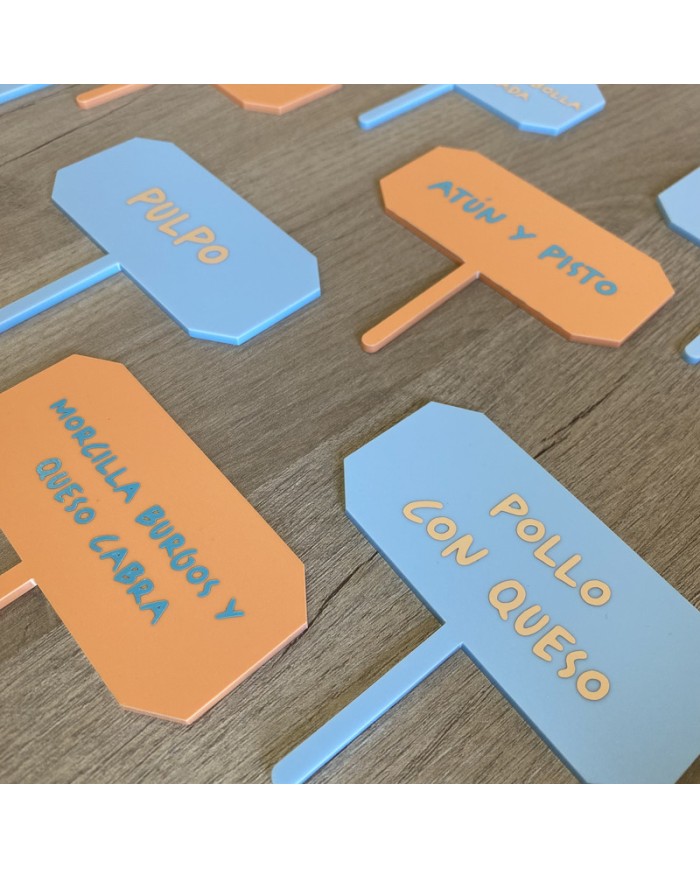 Carteles Indicadores con Vinilo para Comida