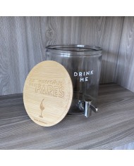 Dispensador de Bebida con Tapa Grabada y Vinilo