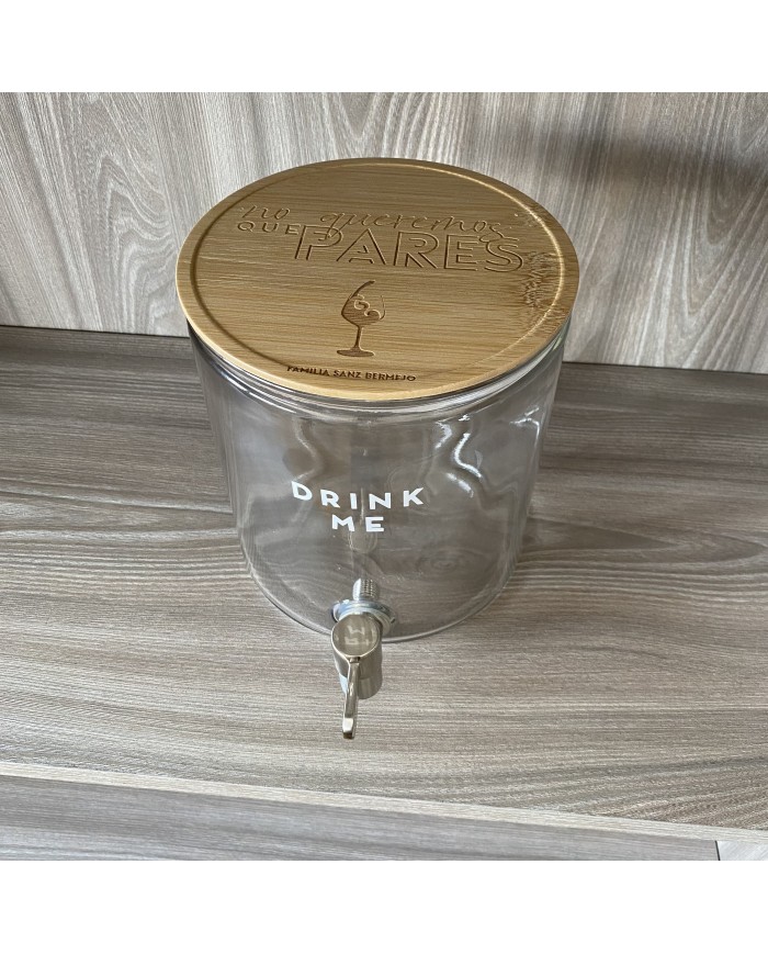 Dispensador de Bebida con Tapa Grabada y Vinilo