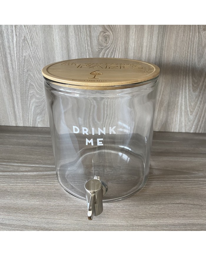 Dispensador de Bebida con Tapa Grabada y Vinilo