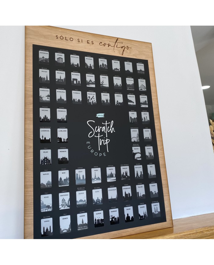 Cartel Madera "Solo si es Contigo"