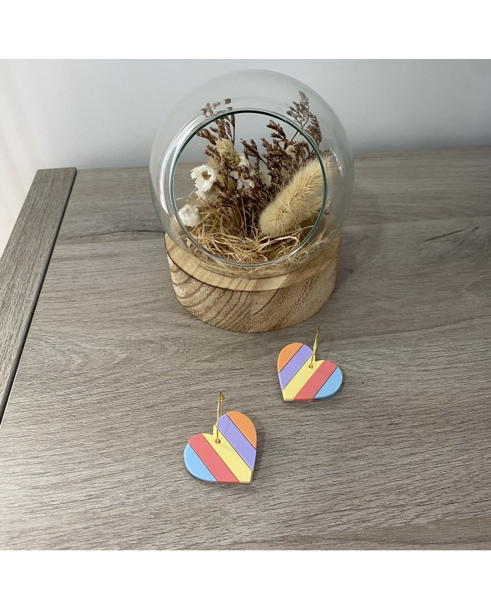 Pendientes Corazón Multicolor