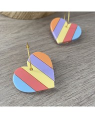 Pendientes Corazón Multicolor