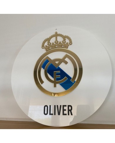 Cartel Real Madrid con Nombre Cartel Real Madrid con Nombre