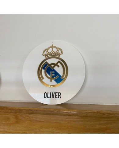 Cartel Real Madrid con Nombre Cartel Real Madrid con Nombre