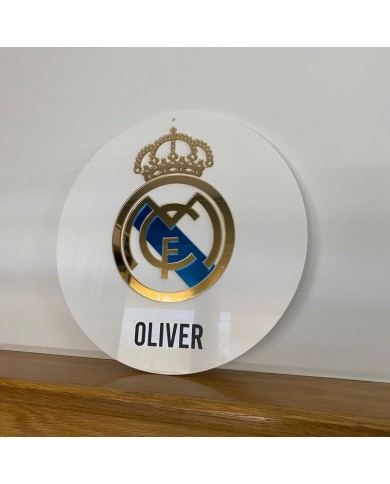 Cartel Real Madrid con Nombre Cartel Real Madrid con Nombre
