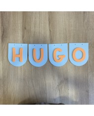 Topper Redondo Bautizo con Nombre en Metacrilato