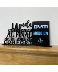 Marco Metacrilato "Gym Modo On"